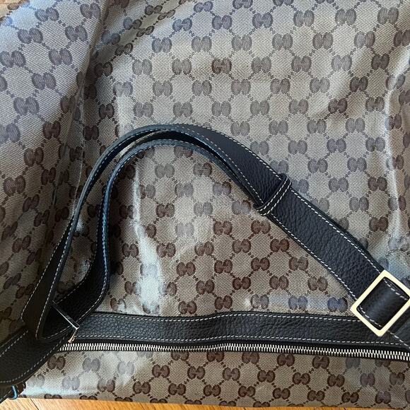 Gucci Interlocking GG Crystal Canvas Travel Gym Weekender Duffle Bag XL - Picture 9 of 17
